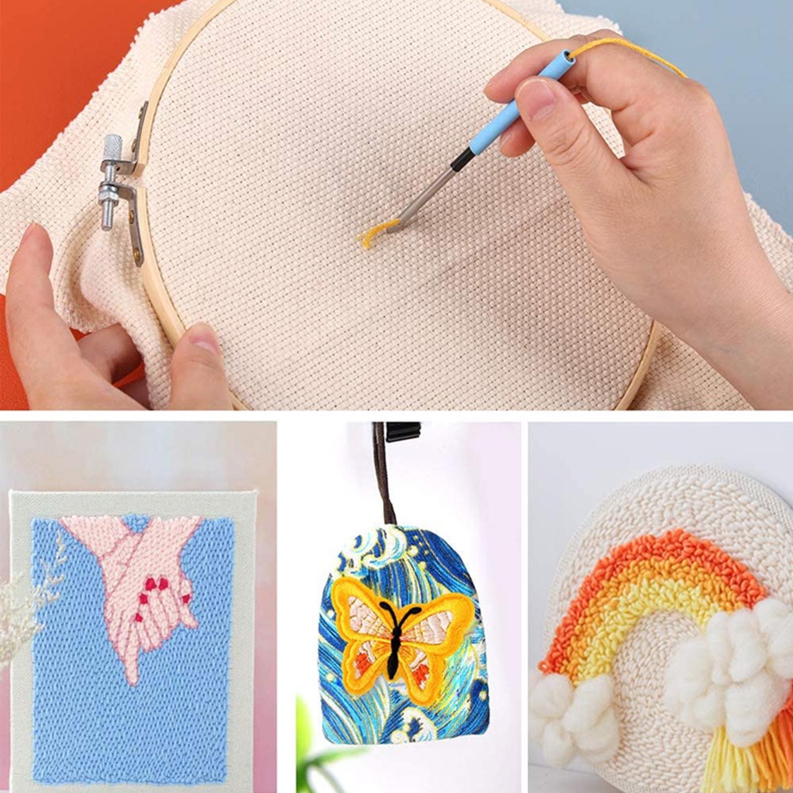 Kit Bordir Punch Needle dengan - Embroidery Kit Set ulasan dan harga