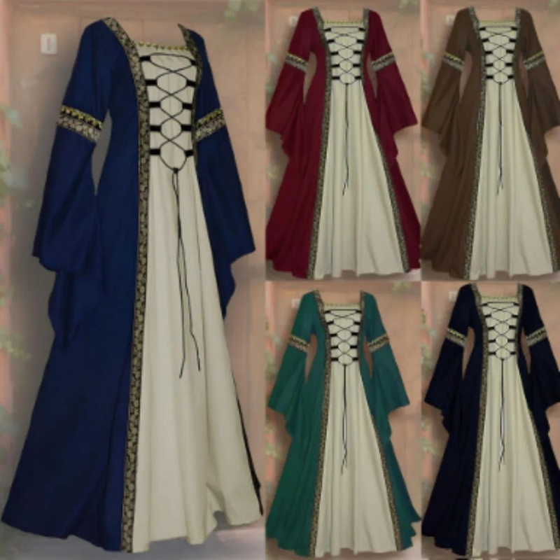 Kostum Bangsawan Eropa Klasik, - Embroidery Dress ulasan dan harga