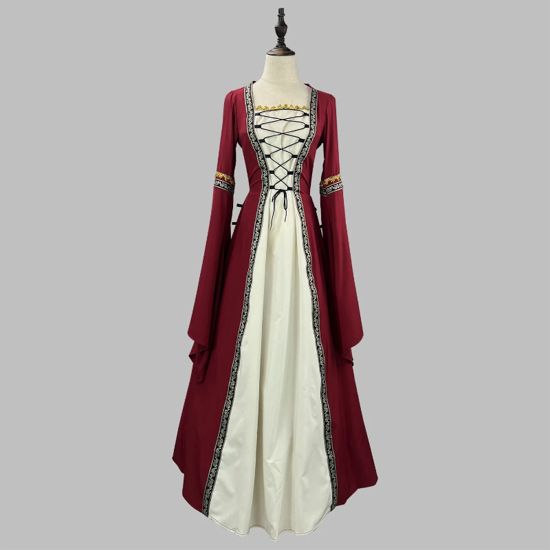 Kostum Bangsawan Eropa Klasik, - Embroidery Dress ulasan dan harga