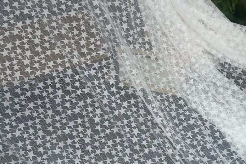 Kain Renda Bordir Bintang Lemb - Embroidery Veil ulasan dan harga