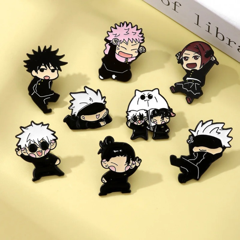 8pcs Set Pin Enamel Anime Itad - Embroidery Reddit ulasan dan harga