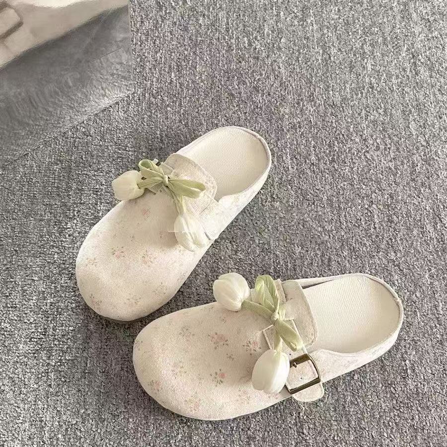 Sandal Mule Wanita Serbaguna M - Embroidery Dress ulasan dan harga