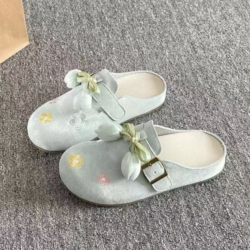 Sandal Mule Wanita Serbaguna M - Embroidery Dress ulasan dan harga