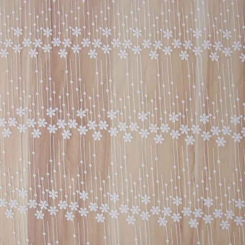 1 Yard Kain Renda Bordir Bunga - Embroidery Veil ulasan dan harga