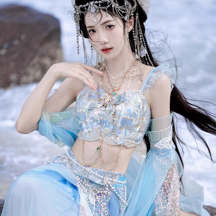 Set Kostum Pesta Cosplay Peri  - Embroidery Dress ulasan dan harga