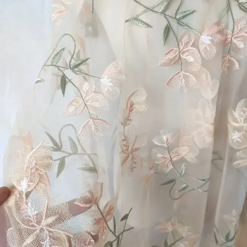 Kain Renda Bunga Cantik Kain B - Embroidery Veil ulasan dan harga
