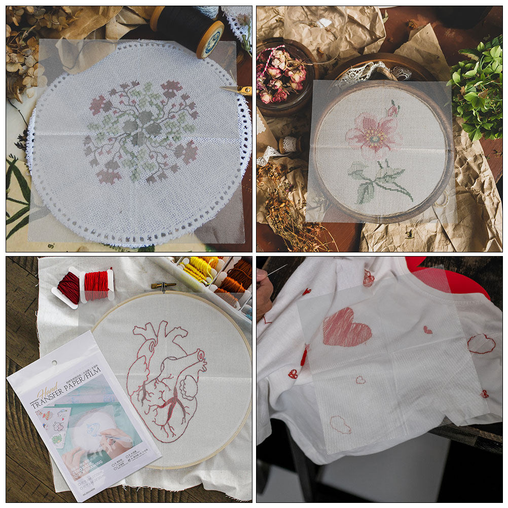 8 Buah Set Kertas Transfer Bor - Embroidery Kit Set ulasan dan harga
