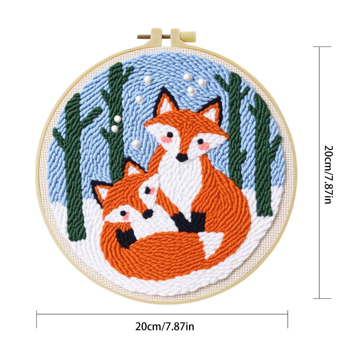 Set Kit Sulaman Punch Needle H - Printed Embroidery Kit ulasan dan harga