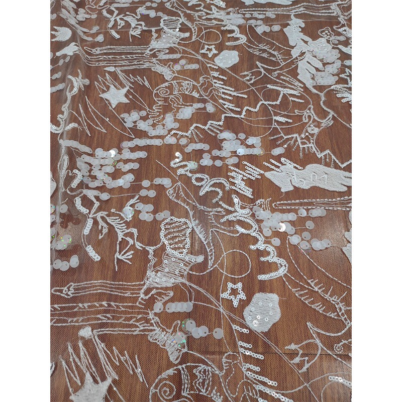 Aksesoris Pakaian Dekorasi Gau - Embroidery Veil ulasan dan harga