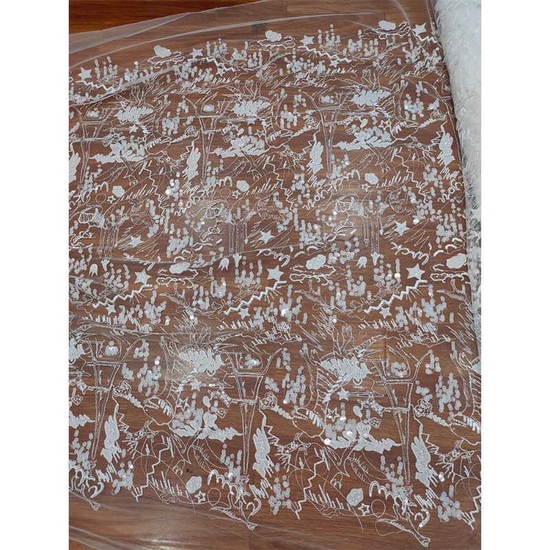 Aksesoris Pakaian Dekorasi Gau - Embroidery Veil ulasan dan harga