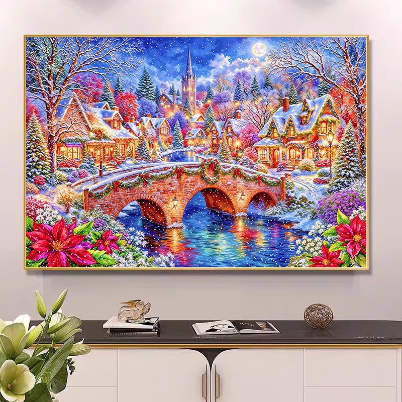 9ct 100x75cm Kit Bordir Gereja - Embroidery Job ulasan dan harga