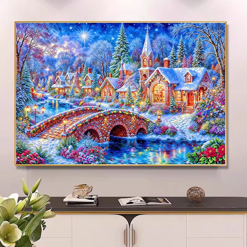 9ct 100x75cm Kit Bordir Gereja - Embroidery Job ulasan dan harga