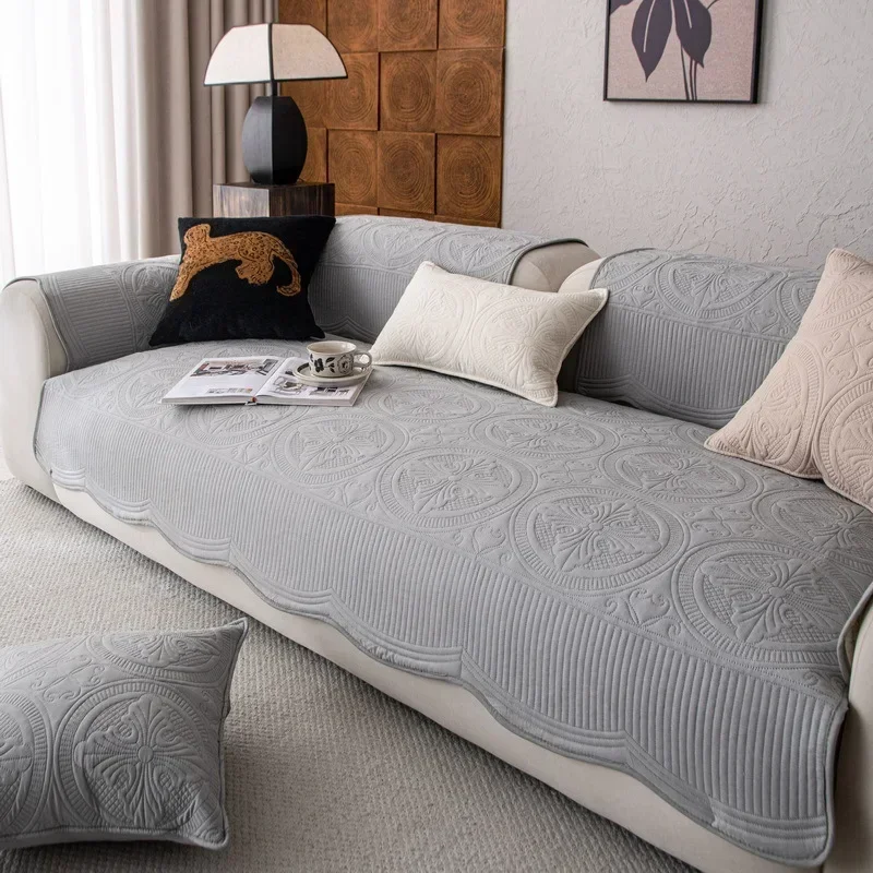 1 Buah Sarung Sofa Katun Tebal - Embroidery Quilt Cover ulasan dan harga