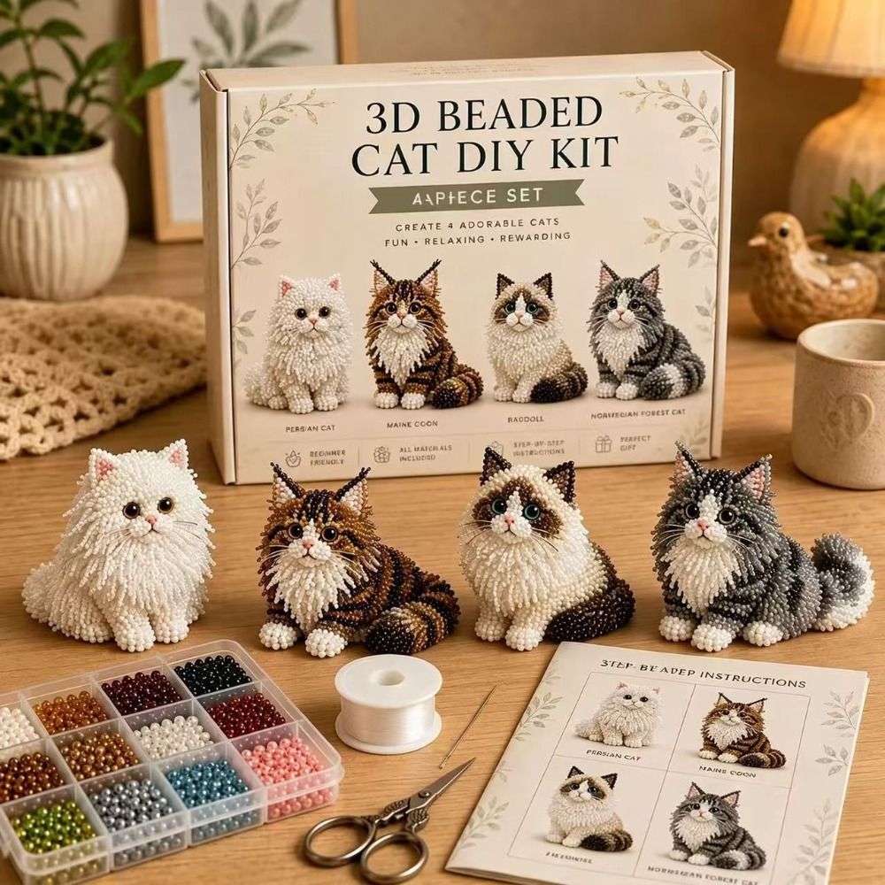 Kit Bordir Manik-Manik Hewan B - Embroidery Kit Set ulasan dan harga
